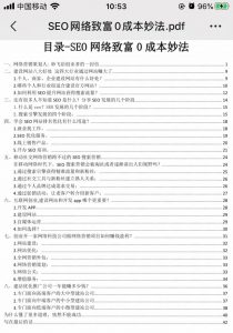 SEO網絡致富0成本妙法